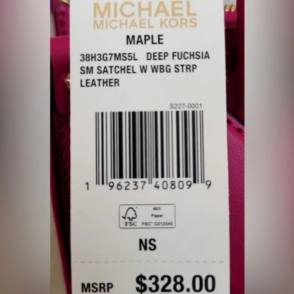 Michael Kors Maple Small Satchel In Dragonfruit Pink